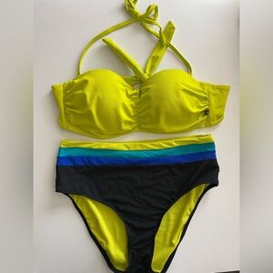 La Vie En Rose Convertible Bikini Swim Bathing Suit 2 Piece Swimwear Large XL